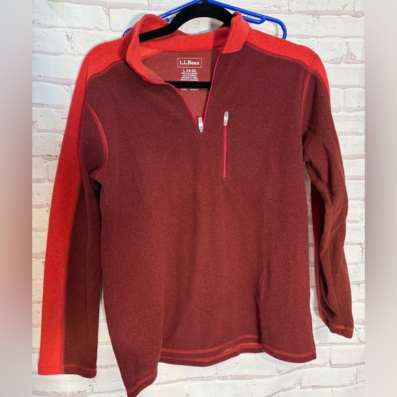 LL bean maroon / reddish thinner sweatshirt - Picture 2 of 2
